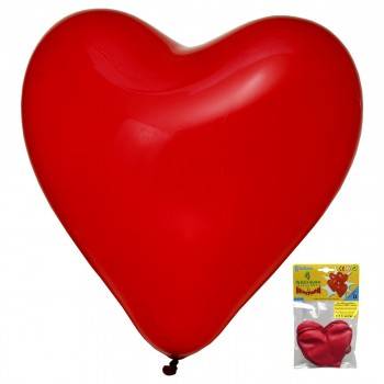 Herzballon rot, 4 Stück