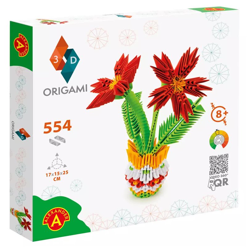Origami 3D Topfblume